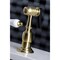 Kingston Brass KB1797PLBS 8" Widespread Kitchen Faucet W/ Brass Sprayer, Brushed Brass KB1797PLBS - alternate 4